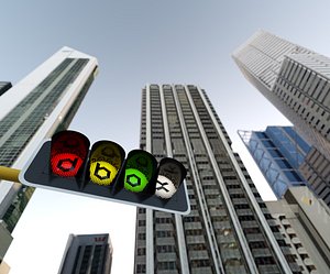 3D traffic light model