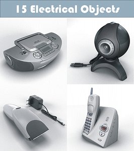 electric lamp telephones 3ds