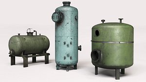 3D model Industrial tanks set
