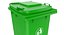 green wheelie bin 3D model