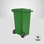 green wheelie bin 3D model