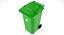 green wheelie bin 3D model