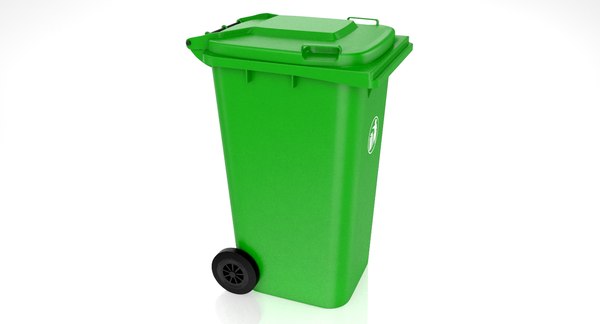 Green wheelie bin 3D model - TurboSquid 1410834