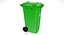 green wheelie bin 3D model
