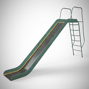 Painted Playground Slide 3D model