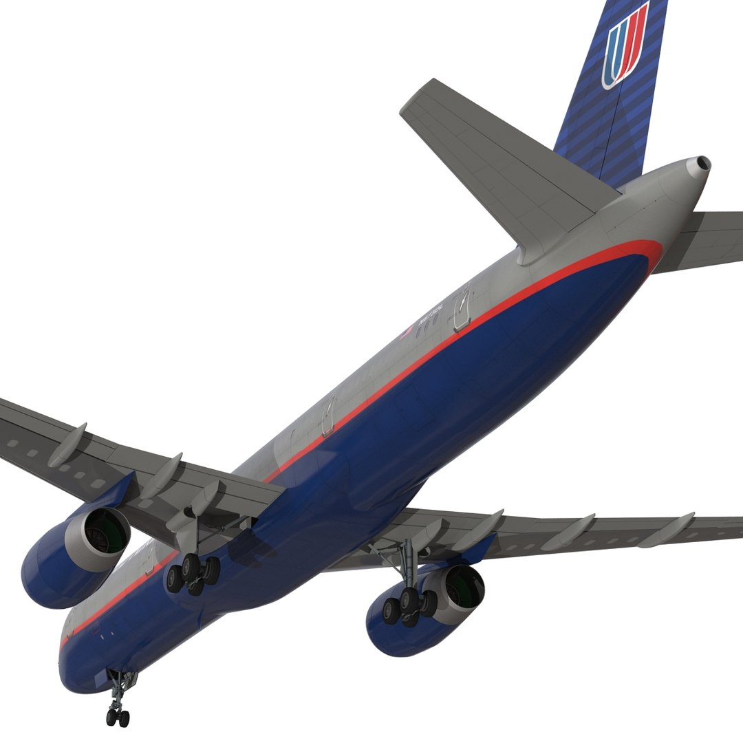 3d model of boeing 757-200f united airlines