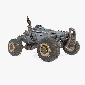 Future sci-fi armed off-road vehicle