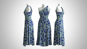 Woman Dress 2 Lavender 3D