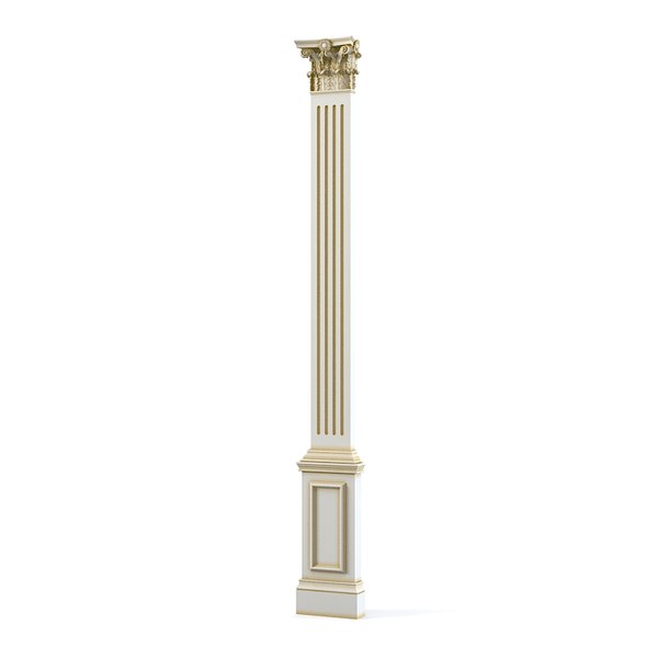 corinthian pilaster column 3d model