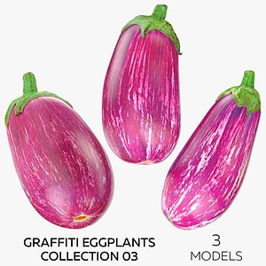 3D model Graffiti Eggplants Collection 03 - 3 models