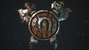 Orc Shield and Axes - World of Warcraft 3D model