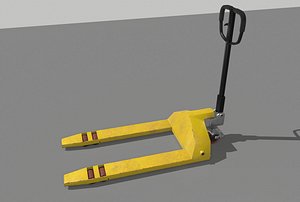 3D industrial pallet trolley trucks model