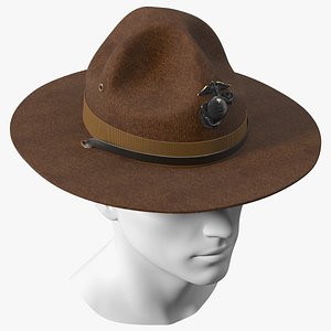 Sergeant Campaign Hat with Cockade Brown on Mannequin