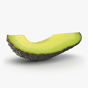 3D Avocado Slice - 3D Scanned