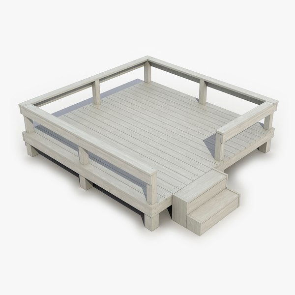 3D Wooden Terrace 5 3D Model