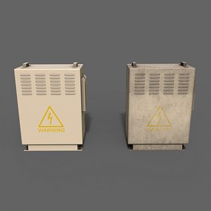 PBR Electric Box BoneWhite V3 3D