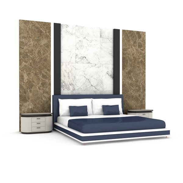 3d modern bed design 02 model