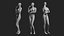 Maillage féminin animé - 14 poses v4