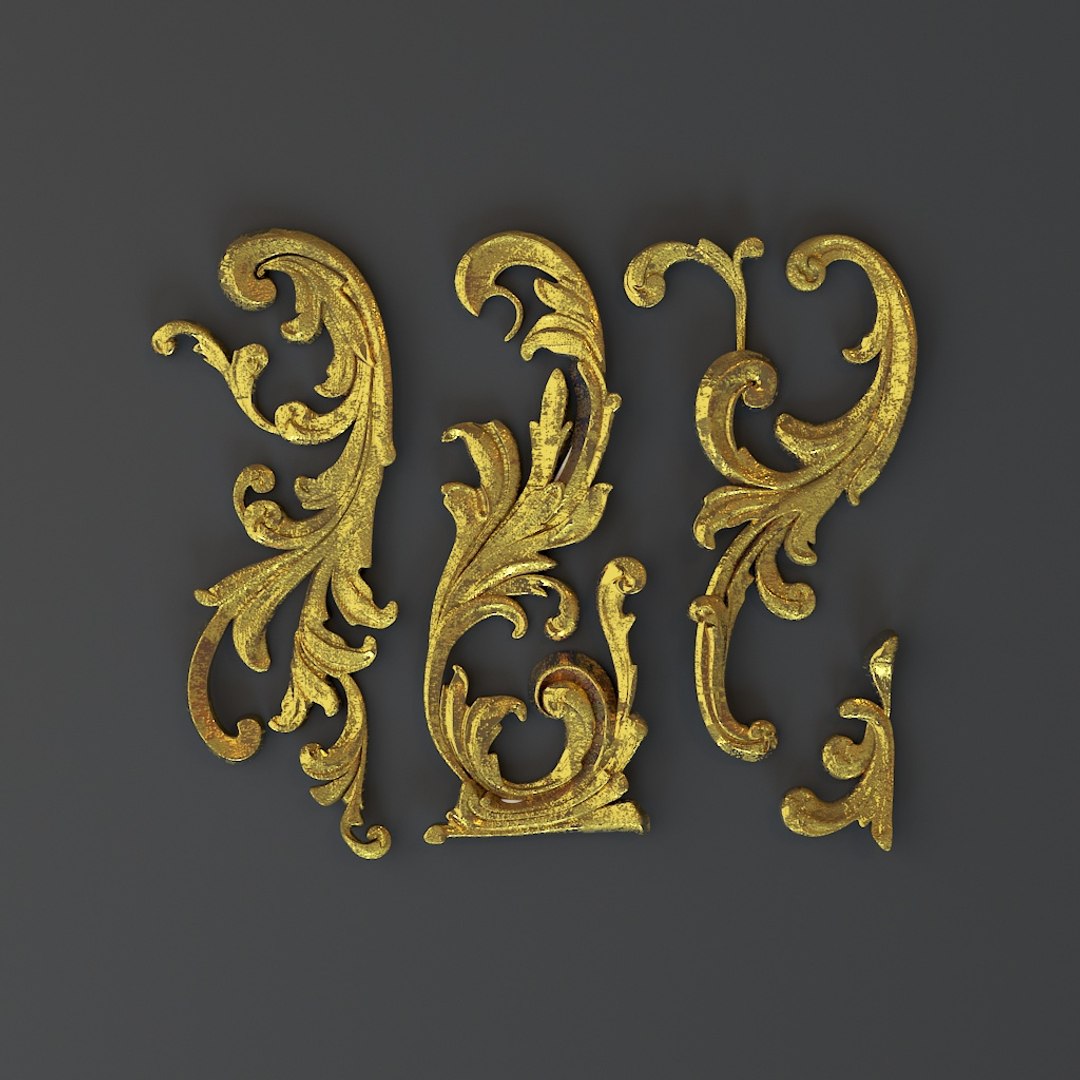Fretwork set 3D - TurboSquid 1236087