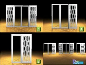 3D windows sliding patterned