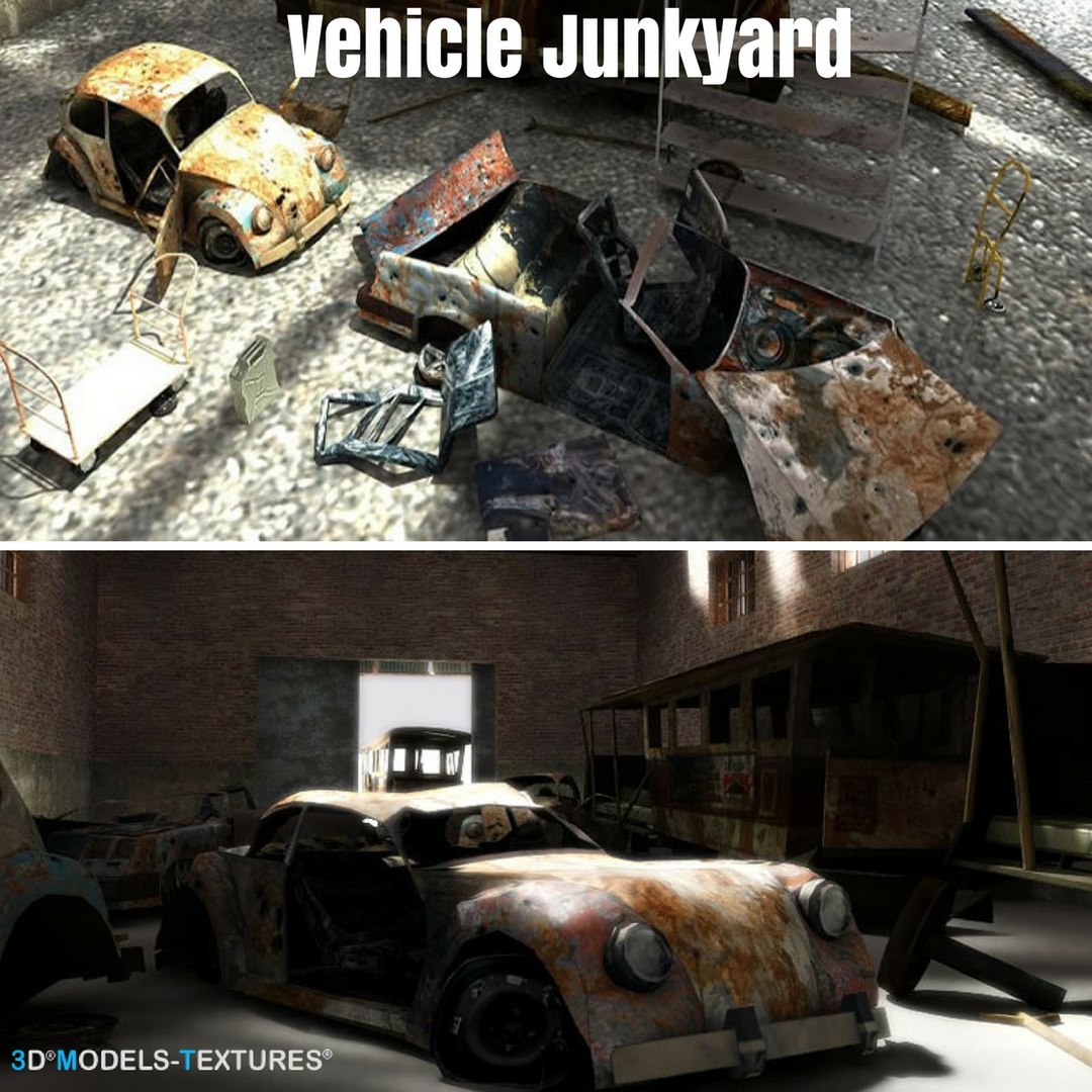 3D Vehicle Junkyard Junk Model - TurboSquid 1209491