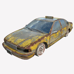 3D car abandoned model