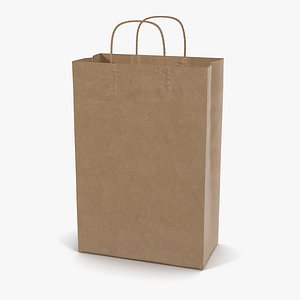 3d paper bag handle model