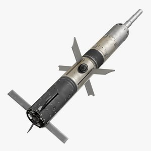 BGM 71D TOW Missile Rigged 3D Model