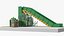 Horizontal Hydraulic Baler Machine Green 3D model