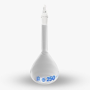3D Lab Volumetric Flask 250ml Empty model