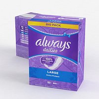 Always Dailies Large Extra Protect 52 Pads 2020
