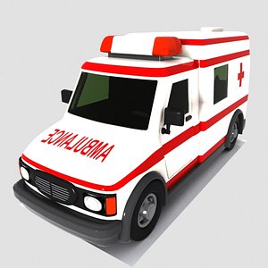 ambulance toon 3D model