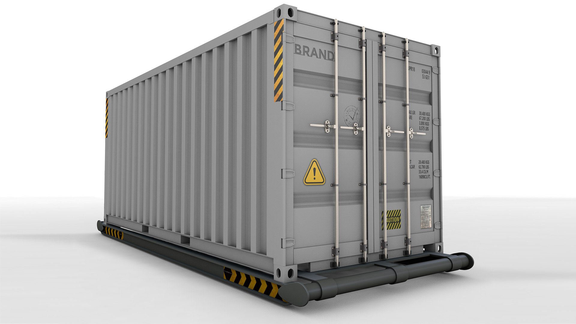 Container 20 Feet 3D Model - TurboSquid 1746339