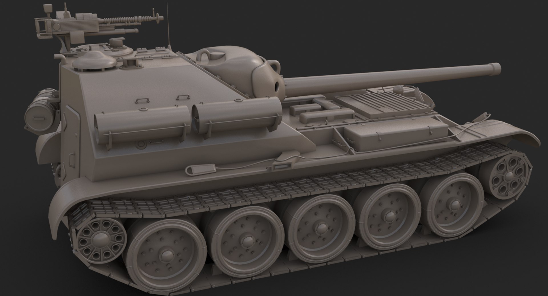 Tank uralmash su 101 3D model - TurboSquid 1661550