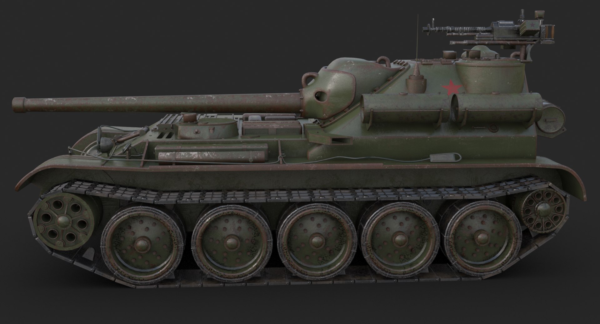 Tank Uralmash Su 101 3D Model - TurboSquid 1661550