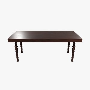 Decorated Legs Dining Table