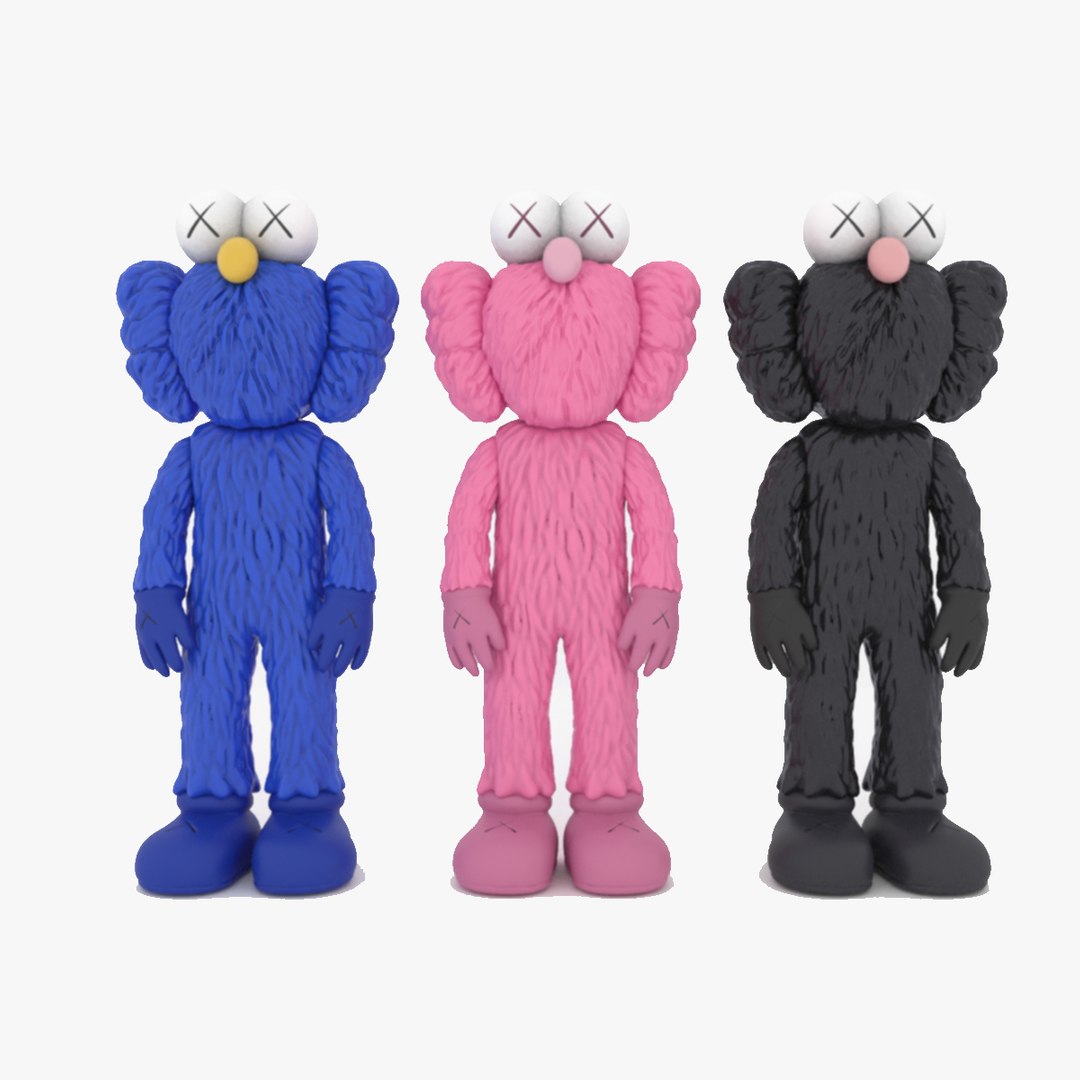 modelo 3d Kaws Best Friend Forever BFF Low-poly Corona Vray ...