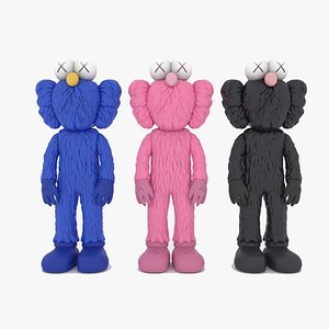 3D model Kaws Best Friend Forever BFF Low-poly Corona  Vray