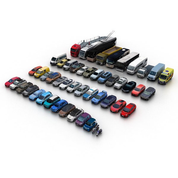 Low Poly City Vehicles v.03