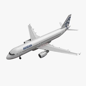 3d airbus a320 aegean airlines