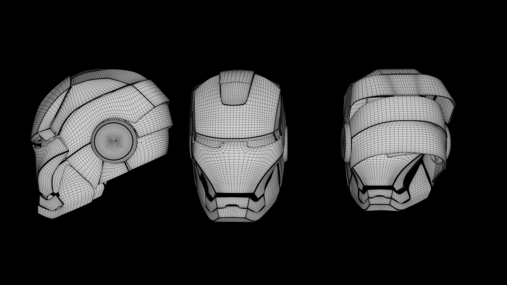 Iron Man helmet 3D model https://p.turbosquid.com/ts-thumb/Rd/8hKsWF/fT/wireframelevel2/jpg/1715231401/1920x1080/fit_q87/bd3a3f6f0dbce4b01ebe83c0494e9beab699eb76/wireframelevel2.jpg