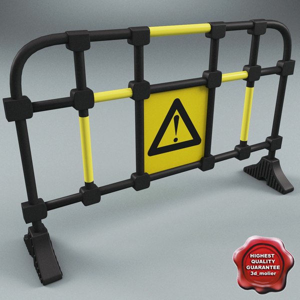 road safety barrier 3d model