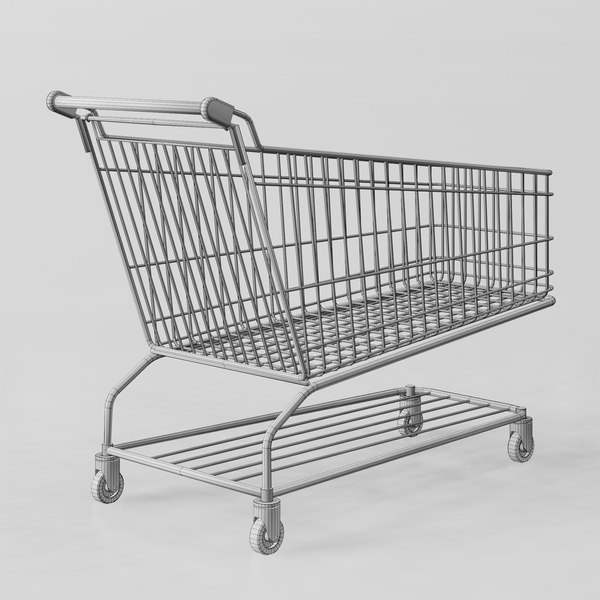 3D shopping cart model TurboSquid 1622102