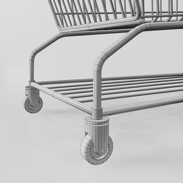 3D shopping cart model TurboSquid 1622102