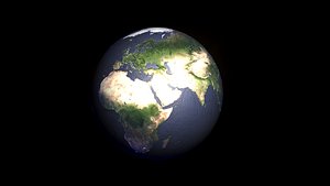 Earth With Day Changing Animation model