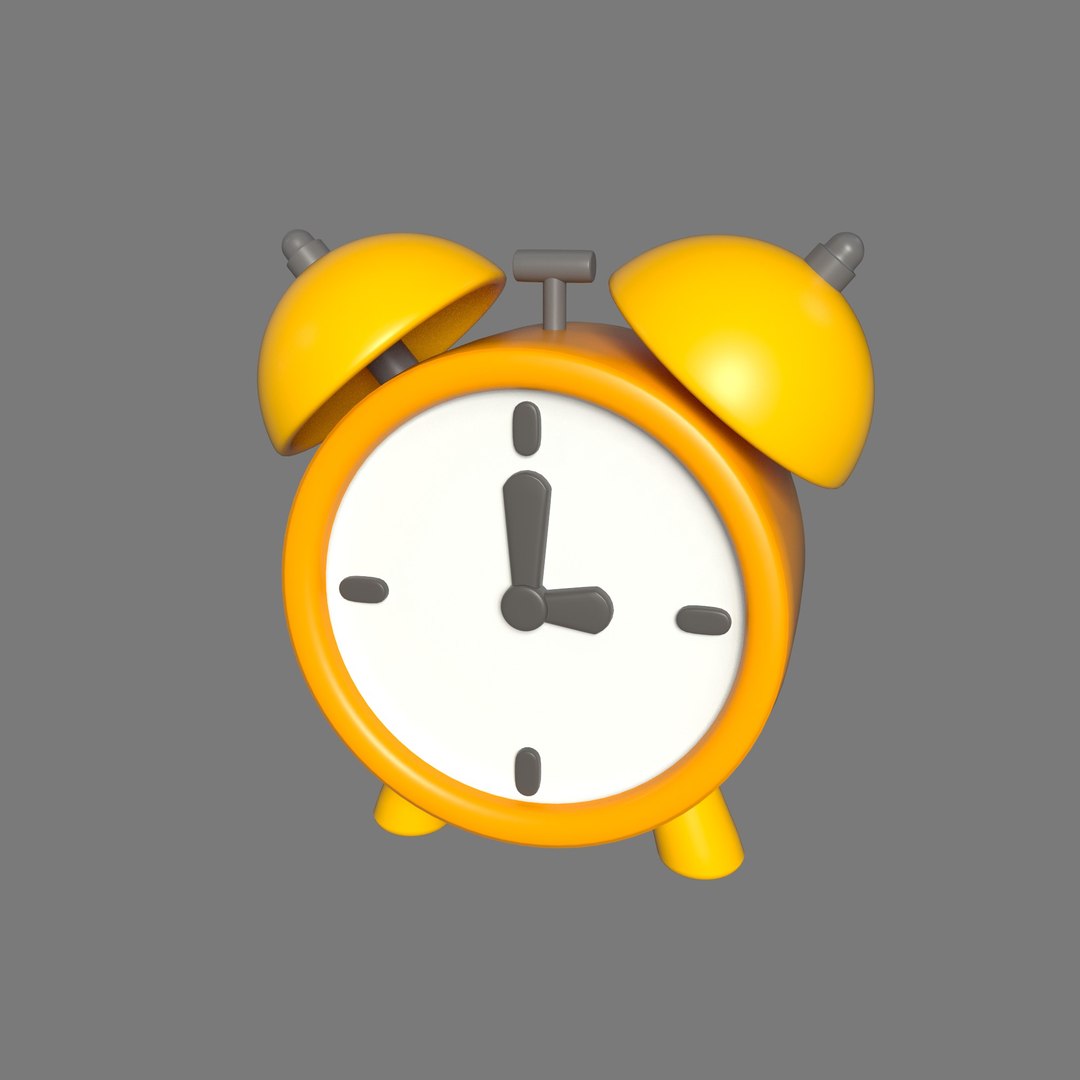 Cartoon Alarm Clock Model TurboSquid 2059330