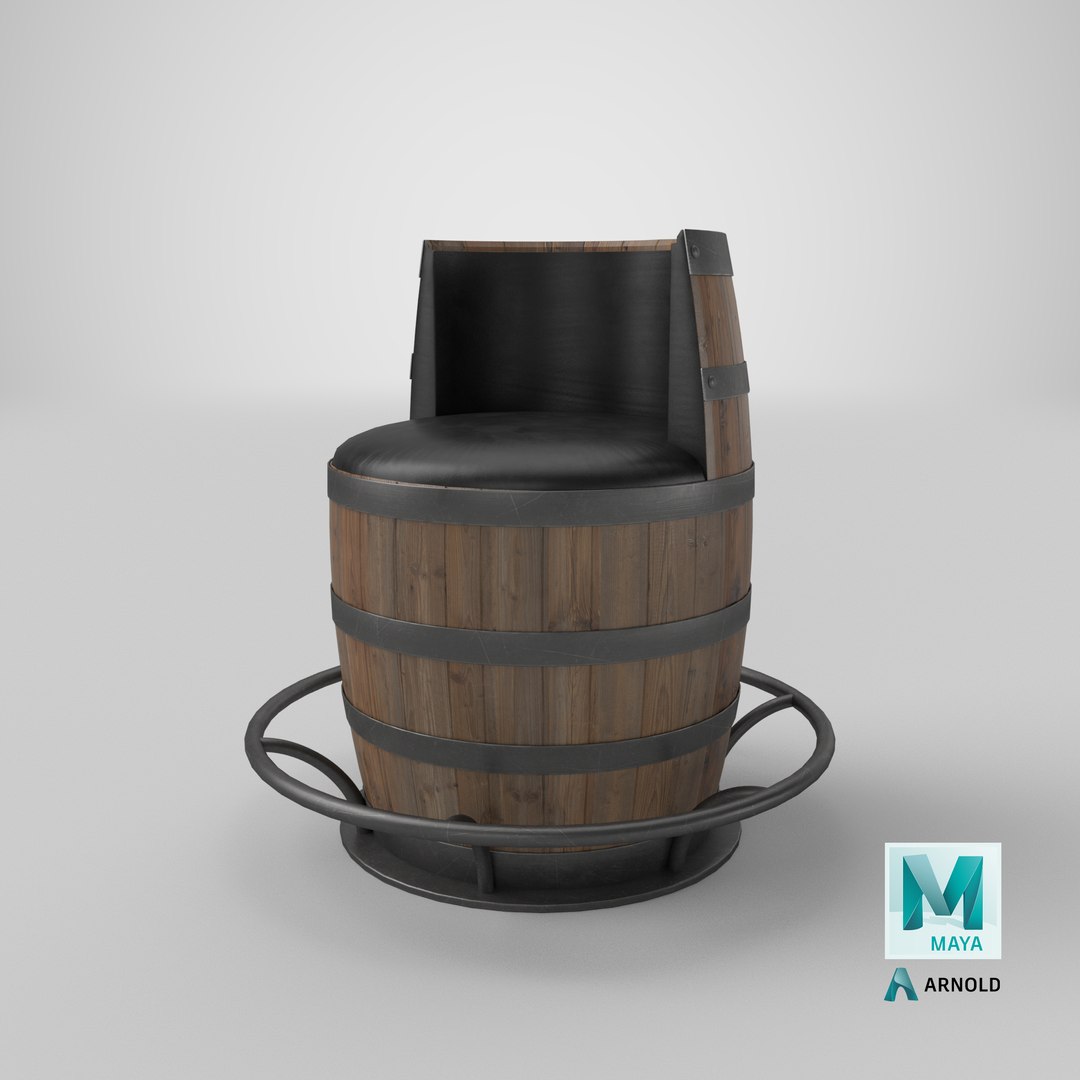 Barrel Bar Chair 3D model https://p.turbosquid.com/ts-thumb/Rd/TscwLh/02/stemcell_maya_arnold_render/png/1662061902/1920x1080/fit_q87/f405c59a312641d0875a260bcbbbfe689352834a/stemcell_maya_arnold_render.jpg