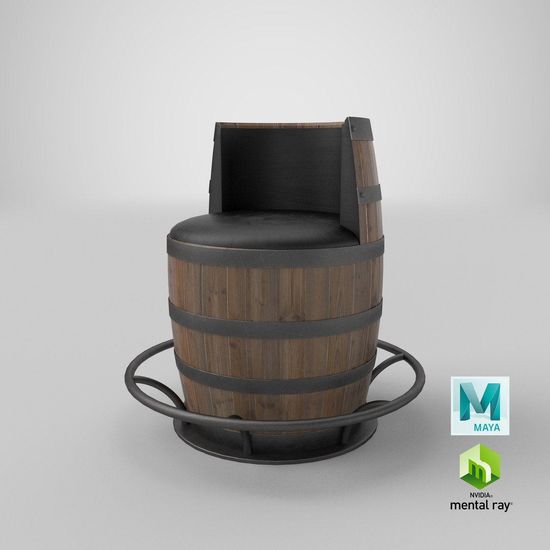 Barrel Bar Chair 3D model https://p.turbosquid.com/ts-thumb/Rd/TscwLh/F9/stemcell_maya_mental_ray_render/png/1662061906/1920x1080/fit_q87/d1934ecf8378950f159b260c43faaa3a2565da7e/stemcell_maya_mental_ray_render.jpg