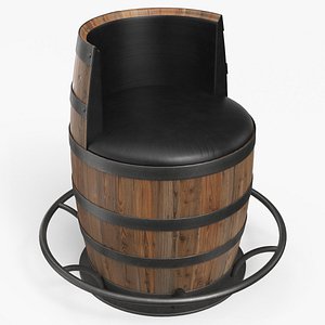 Barrel Bar Chair 3D model