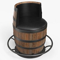 Barrel Bar Chair